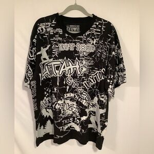 AMERICAN Crown Utah Allover Souvenir Map/City Name Print T-Shirt